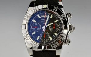 The stainless steel copy watches have black dials.
