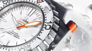 The stainless steel fake watches have white dials.