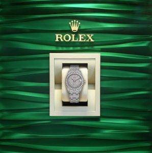 The luxury replica watches are made from 18ct white gold.