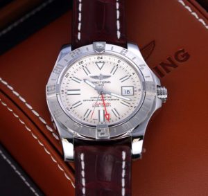 The silvery dials fake watches are designed for men.