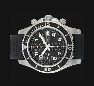 The black dials copy watches have black straps.